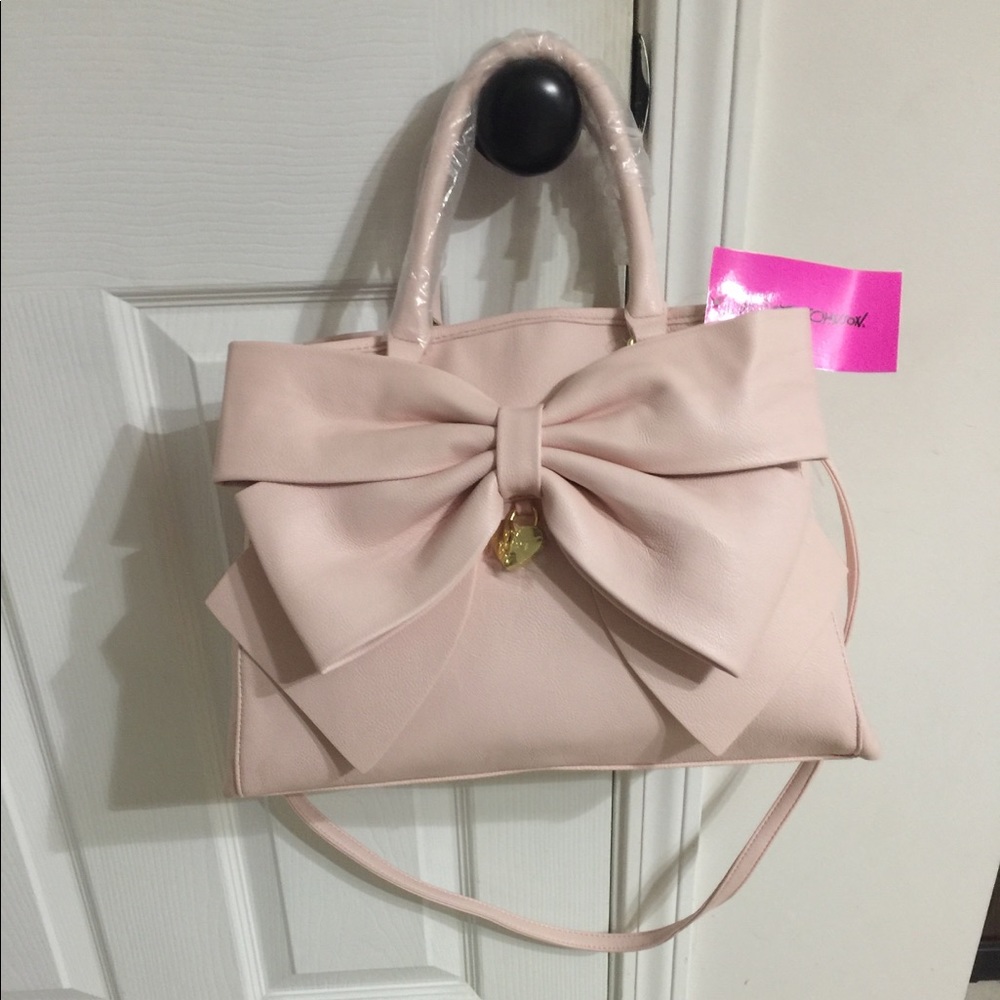 Betsey Johnson pink bow purse